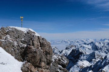 Summit of the Zugspitze Mountain in Germany