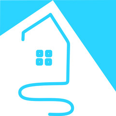 Real estate, smart home technology, medical home, love home  vector icon. Smart house automation control system symbol. Modern infographic icon for web, mobile apps and ui design.