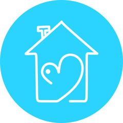 Real estate, smart home technology, medical home, love home  vector icon. Smart house automation control system symbol. Modern infographic icon for web, mobile apps and ui design.