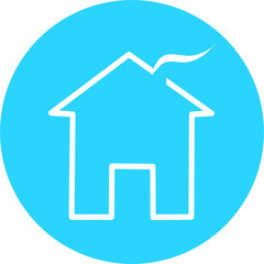 Real estate, smart home technology, medical home, love home  vector icon. Smart house automation control system symbol. Modern infographic icon for web, mobile apps and ui design.