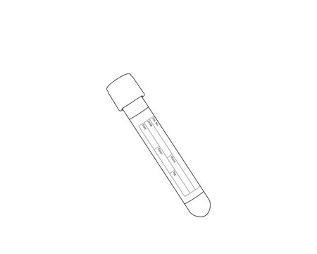 black and white test tube clip art preview