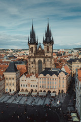 Fototapeta na wymiar Church of our lady before Tyn, Prague, Czech Republic
