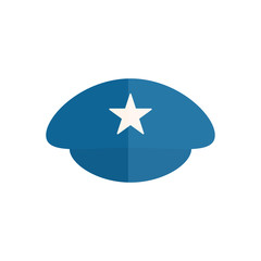 Isolated policeman hat flat style icon vector design