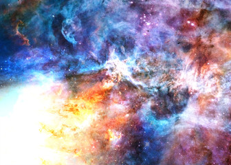 Star forming region somewhere in deep space. Science fiction wallpaper. Elements of the image were furnished by NASA