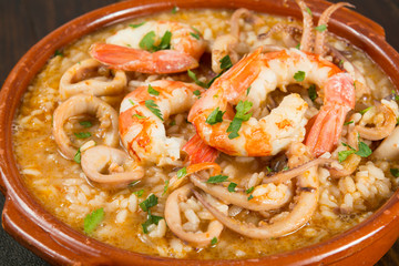 Arroz caldoso con marisco