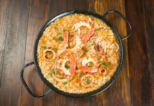 Arroz caldoso con marisco