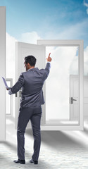 Fototapeta premium Businessman facing many business opportunities