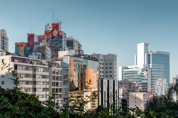 Sao Paulo Cityscape Skyline from Paulista Avenue - Brasil