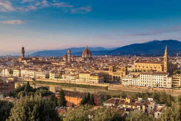 Fototapeta na wymiar Florence Cityscape, sunset view of Florence