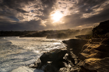 Tamarama Beach at sunset, Sydney Australia