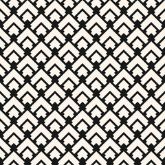 Vector geometric seamless pattern with rhombuses, diamonds, small squares, tiles, rectangles, grid, lattice, repeat tiles. Modern abstract black and white minimal graphic texture. Repeat background