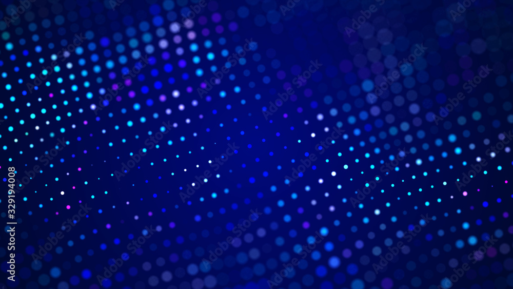 Aufkleber abstract futuristic blue background. big data visualization. digital dynamic wave. 3d rendering.