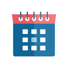 Isolated calendar flat style icon vector design