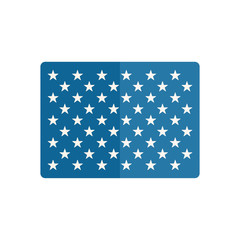 Isolated usa flag flat style icon vector design