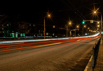 Fototapeta na wymiar road at night