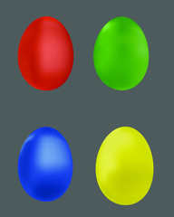 Ornament set of easter eggs  with ornament