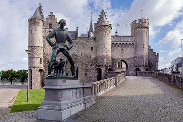 Foto auf Acrylglas Antwerpen Das Schloss Steen in Antwerpen