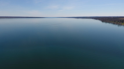 Aerial view of Cayuga Lake
