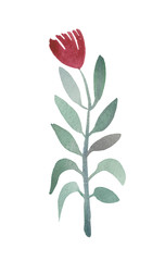 Ethnic, watercolor spring flower will decorate leaflets, packaging, instagram pages and other products related to the theme of health and beauty.