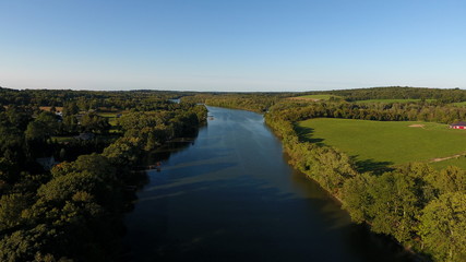 Fototapeta na wymiar Aerial view of a river