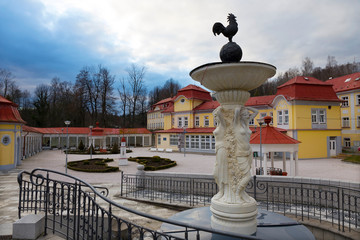 Fototapeta premium Evening Spa Libverda in north Bohemia, Czech Republic