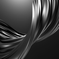 Metallic abstract wavy liquid background
