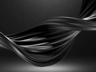 Metallic abstract wavy liquid background