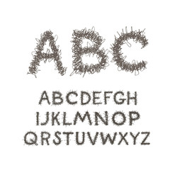 Collection of hand drawn letters. Modern vector brush calligraphy. Ink illustration with hand-drawn lettering. 