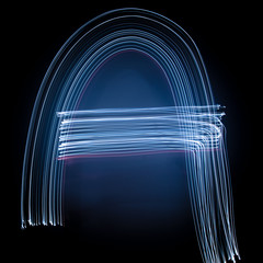 alphabet letters created from light painting 