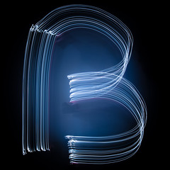 alphabet letters created from light painting 