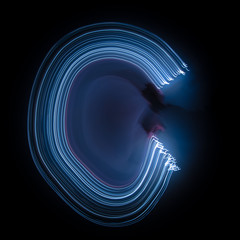 alphabet letters created from light painting 
