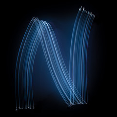 alphabet letters created from light painting 
