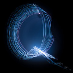 alphabet letters created from light painting 