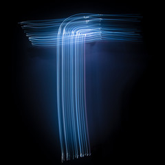 alphabet letters created from light painting 