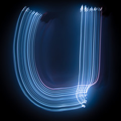 alphabet letters created from light painting 