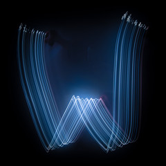 alphabet letters created from light painting 