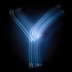 alphabet letters created from light painting 