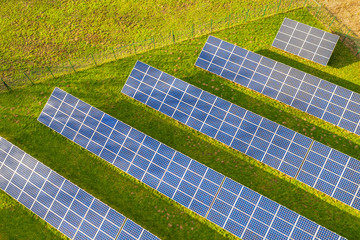 a modern solar cell park from above