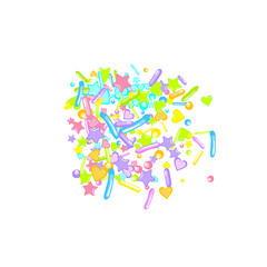 Sprinkles grainy. Cupcake dessert bakery confetti