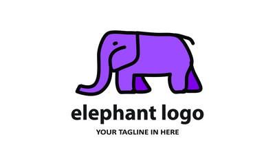 The concept of modern Sderhana elephant logo design is easy to remember	