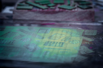 Mixed Media Textured Paint Background