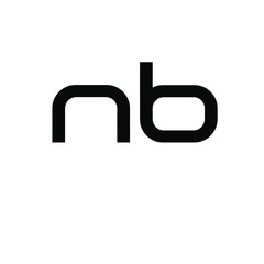 initial letter N B logo