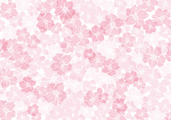 桜　和柄の背景素材　和風　日本風　春　着物