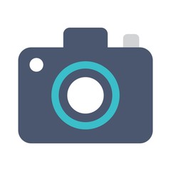 Camera icon in flat style. Photography concept. Photo camera icon for perfectly illustrated website designs.