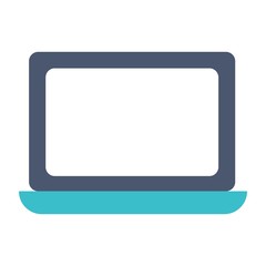 Laptop icon in flat style. Modern portable computer symbol.