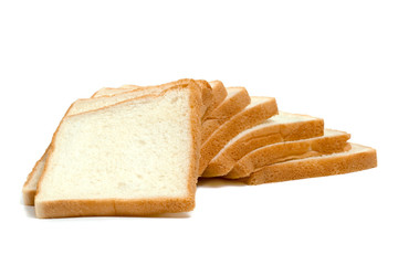 Fototapeta na wymiar Sliced bread isolated on white background