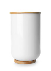 Holder for toothbrushes on white background