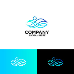 People for yoga logo design