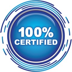100% certified icon