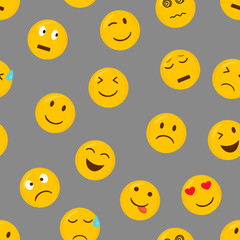 Emotion seamless pattern background.